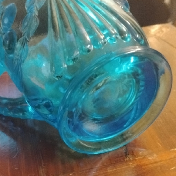 Fenton Vintage Antique Blue Glass Pitcher - Picture 6 of 9